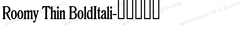 Roomy Thin BoldItali字体转换